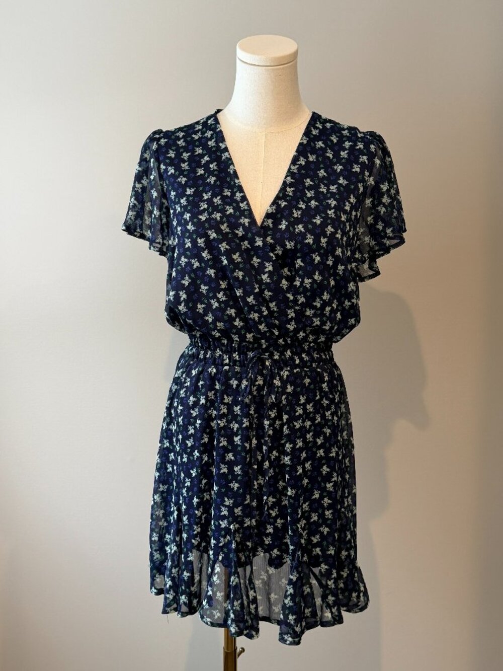 Mi Ami Blue Floral Dress, Size M